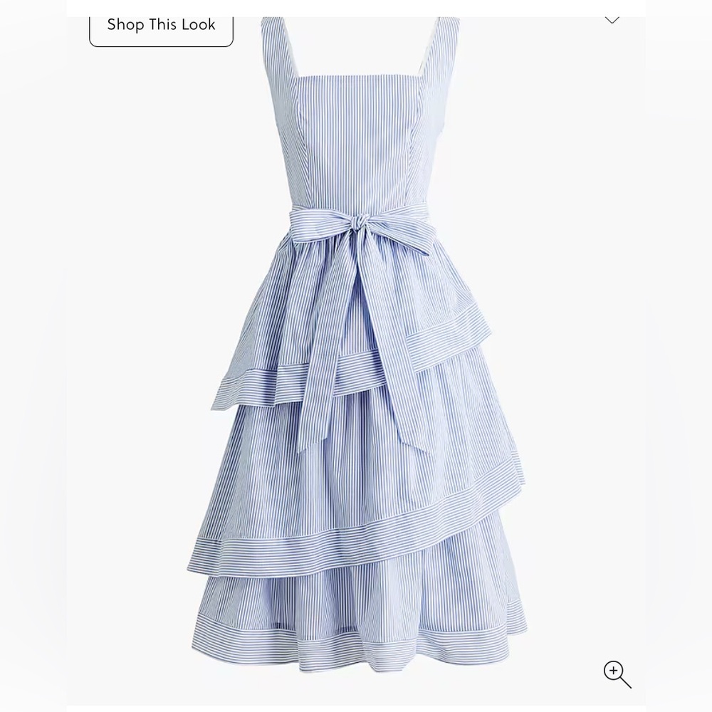 J Crew NWOT striped dress, tiered size 0